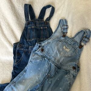 Bundle jeans overall girls size Gap 4 Oshkosh 3t heart pocket